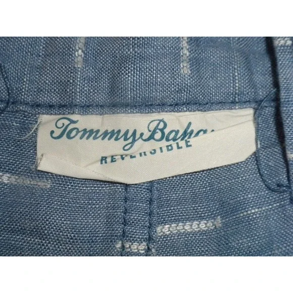 Tommy Bahama Shorts Mens 40x11‎ Blue Reversible Bermuda Plaid Flat Front Golf - Picture 8 of 8